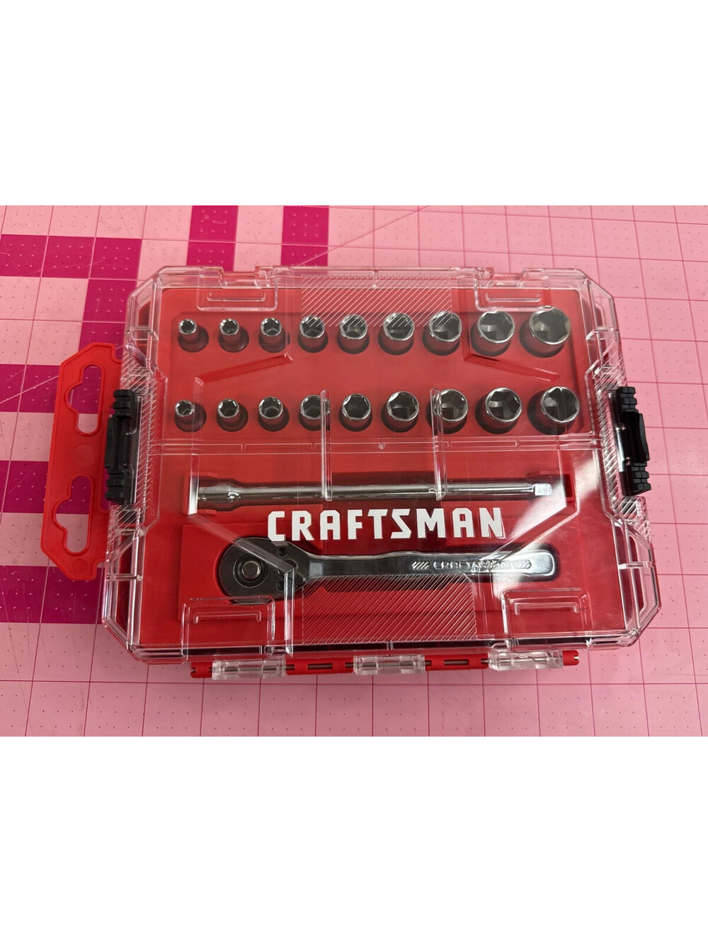 Craftsman 20Pc 1/4" Drive Socket Set Tool Wrench SAE Metric in Versastack Case
